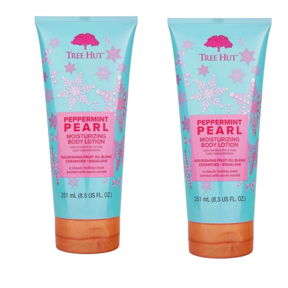 2 PACK OF Tree Hut Peppermint Pearl Body Lotion | Limited